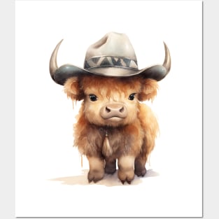 American Bison Wearing a Cowboy Hat Posters and Art